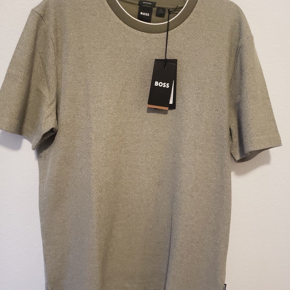Boss Men's Short Sleeve Tee in Light Gray